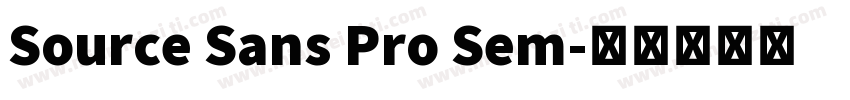 Source Sans Pro Sem字体转换